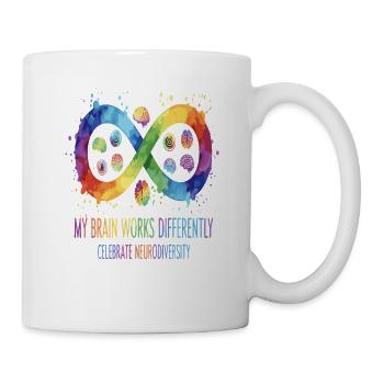 My Brain Works Differently Neurodiversity - Mug - white - Right