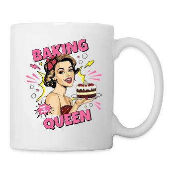 Baking Cake Baking Queen Baking Fairy Baker Pop Art - Mug - white - Right