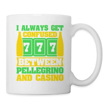 Gambling Fan Confused Between Pellegrino & Casino - Tasse - Weiß - Rechts