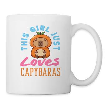 This Girl Loves Capybaras Cute Funny - Mug - white - Right