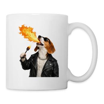 Feuerhund  Motiv - Tasse - Weiß - Rechts
