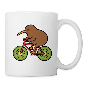 Oiseau kiwi Vélo Kiwi Nouvelle-Zélande - Mug blanc - blanc - Droite