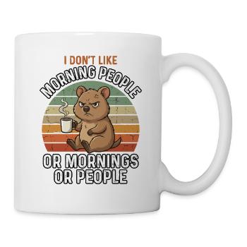 Quokka Kaffee Morgenmuffel Hasse Menschen - Mug blanc - blanc - Droite