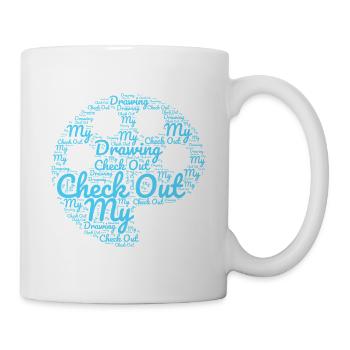 Funny Art Painter Check Out My Drawing Gift - Tasse - Weiß - Rechts
