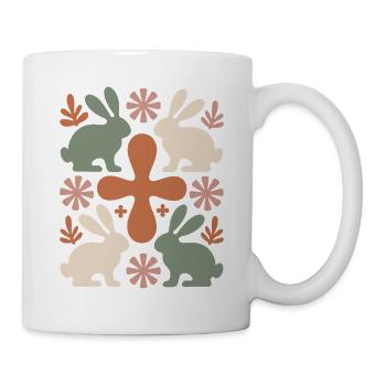 Easter Bunny Cross Pattern - Mug - white - Right