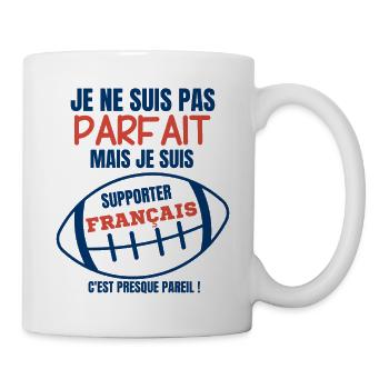 Supporter Rugby Français Humour - Mug blanc - blanc - Droite