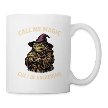 Call Me Magic Cuz I Be Gathering Funny Wizard Frog - Mug - white - Right