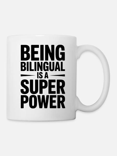 Fremdsprache Sprüche Lustige Fremdsprache Geschenk - Tasse - Weiß