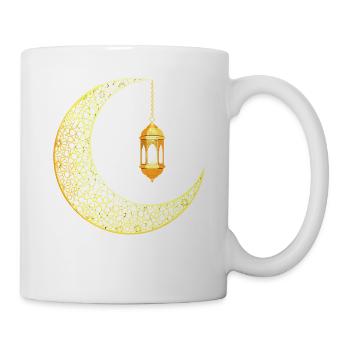 Ramadan Crescent Moon Eid Mubarak - Mug - white - Right