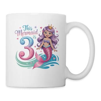 Mermaid 3rd Birthday 3 Years - Mug - white - Right