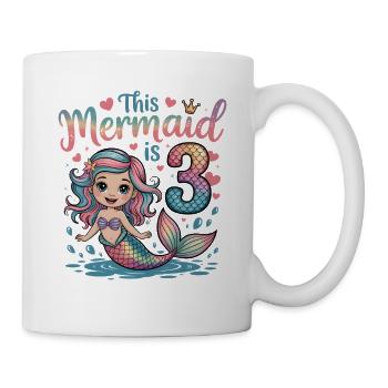 Mermaid 3rd Birthday 3 Years - Mug - white - Right
