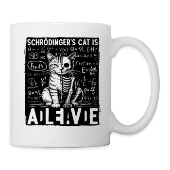 Schrödingers Cat Is Alive Dead - Tasse - Weiß - Rechts
