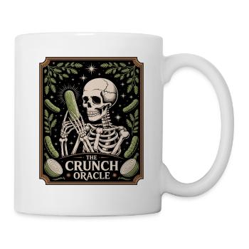 The Crunch Oracle Skelett Mit Gurke Humor - Tasse - Weiß - Rechts