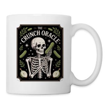 The Crunch Oracle Skelett Und Gurken Humor - Tasse - Weiß - Rechts