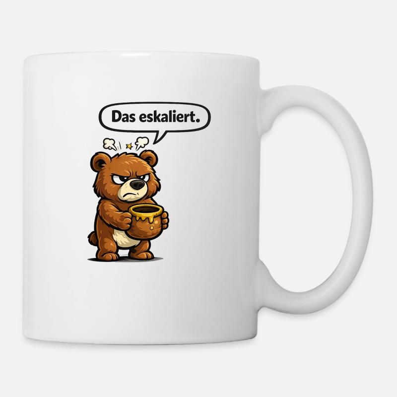 The Escalated Bear Honey Humor Gift - Mug - white
