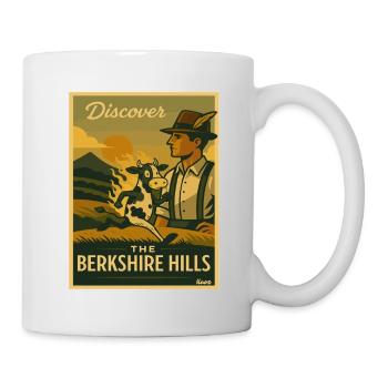 Découvrez l’affiche rétro de Berkshire Hills - Mug blanc - blanc - Droite