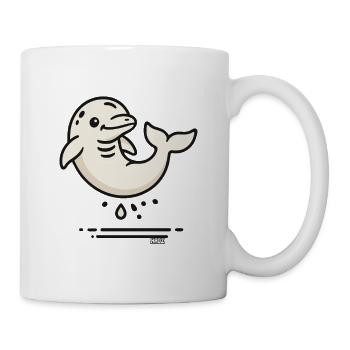 Niedlicher Delfin im Comic Stil - Tasse - Weiß - Rechts