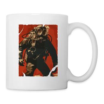 Vintage Deep Sea Diver in Retro Style - Mug - white - Right