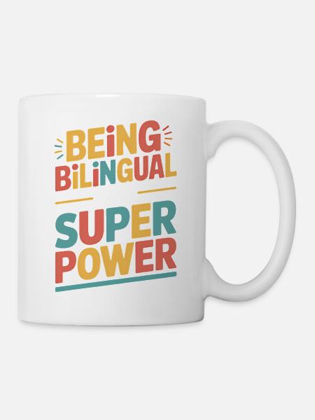 Fremdsprache Sprüche Lustige Fremdsprache Geschenk - Tasse - Weiß