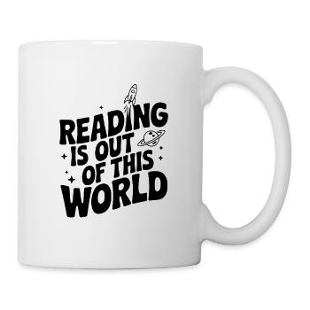 Lesen ist außerirdisch - Tasse - Weiß - Rechts
