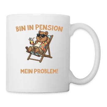 Pensionär Chilliges Quokka im Liegestuhl - Tasse - Weiß - Rechts