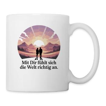 With you, the world feels right - Mug - white - Right