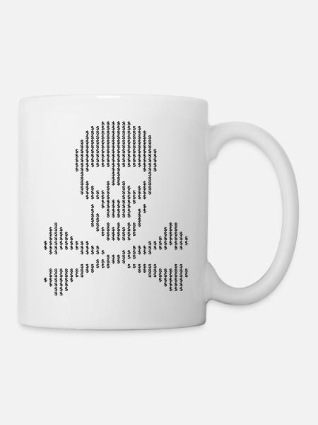 Skull Dollar Punkte, gekreuzte Knochen - Tasse - Weiß
