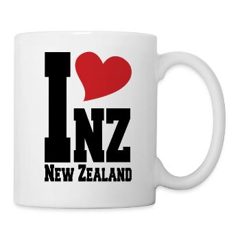 J’aime le cœur fier de Néo-Zélandais en Nouvelle-Zélande - Mug blanc - blanc - Droite