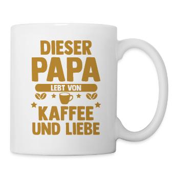 Café, Fête des pères, Papa - Mug blanc - blanc - Droite