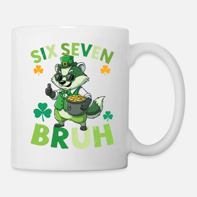 St. Patrick's Day Waschbär - Tasse - Weiß