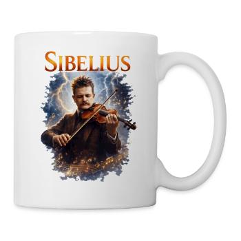 Sibelius Violine im Blitz - Tasse - Weiß - Rechts
