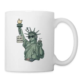 Statue of Liberty Do Not Disturb Coffee Design - Mug - white - Right