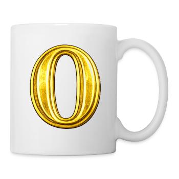 Goldenes O Ornament - Tasse - Weiß - Rechts