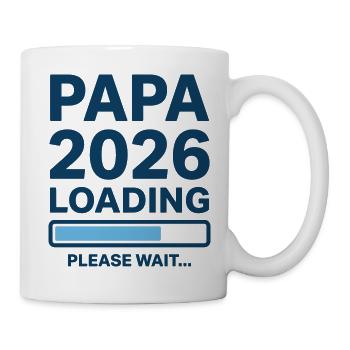 Papa 2026 Loading - Annonce Grossesse - Mug blanc - blanc - Droite