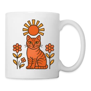 Sun cat in the orange forest - Mug - white - Right
