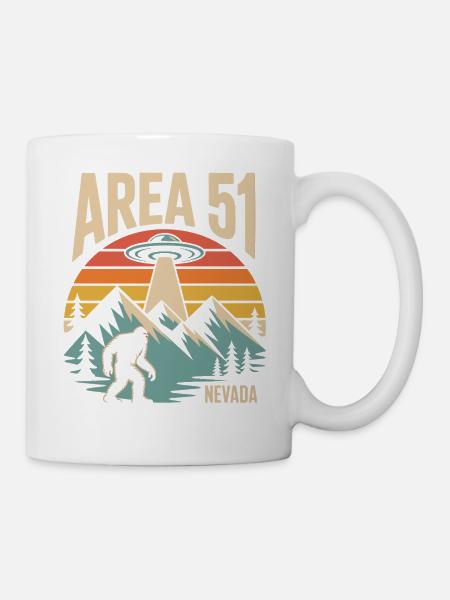 Area 51 Nevada UFO Retro Design - Tasse - Weiß