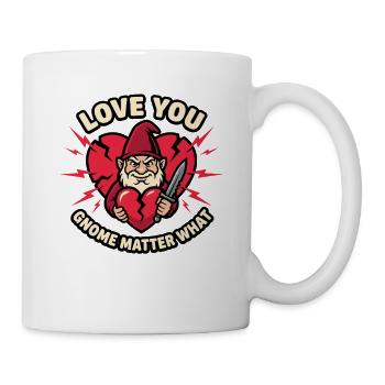 Böser Gnom, Dunkler Gnom, Goth-gnom, Lustiger Gnom - Tasse - Weiß - Rechts