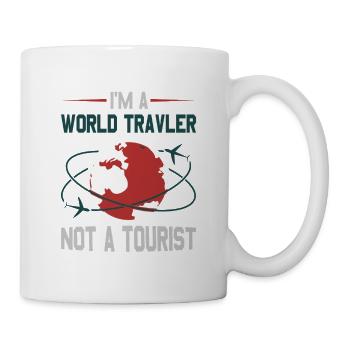 World Traveler Not a Tourist Graphic - Mug - white - Right
