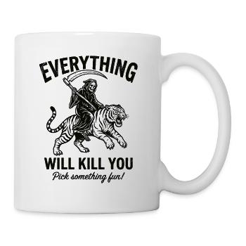 Motivational shirt for risk fans - Mug - white - Right