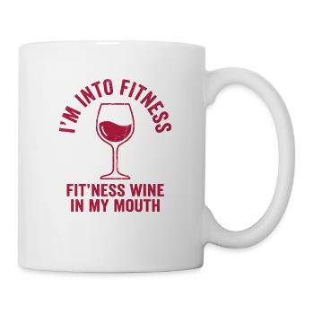 Wein Humor Shirt für Frauen - Tasse - Weiß - Rechts