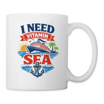 I Need Vitamin Sea | Cruise pun motif - Mug - white - Right