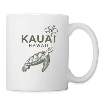 Kauai Hawaii Schildkröte Hibiskus - Tasse - Weiß - Rechts