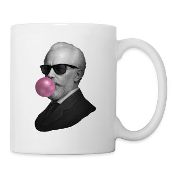 Retro Gentleman with Bubblegum - Mug - white - Right