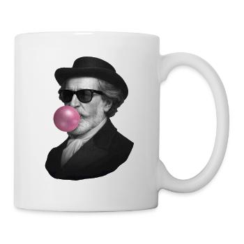 Vintage Gentleman with Bubblegum and Sunglasses - Mug - white - Right