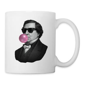 Vintage Portrait with Bubblegum - Mug - white - Right