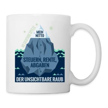 Die Sichtbare Spitze Mein Netto Eisberg Steuern - Tasse - Weiß - Rechts