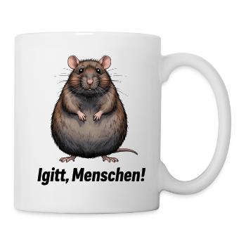 Ratte im Kunststil - Tasse - Weiß - Rechts