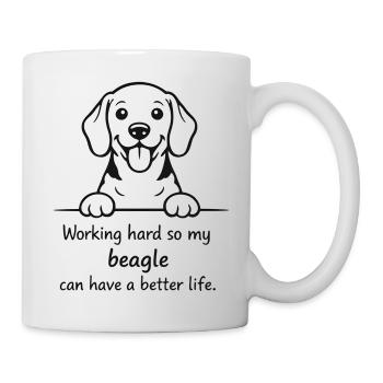 Mon beagle peut avoir une vie meilleure - Mug blanc - blanc - Droite
