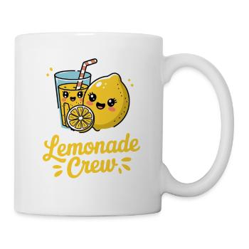 Lemonade Crew Funny Lemon Cartoon Illustration - Mug - white - Right