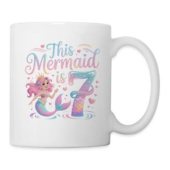 Sirène 7e ans - Mug blanc - blanc - Droite